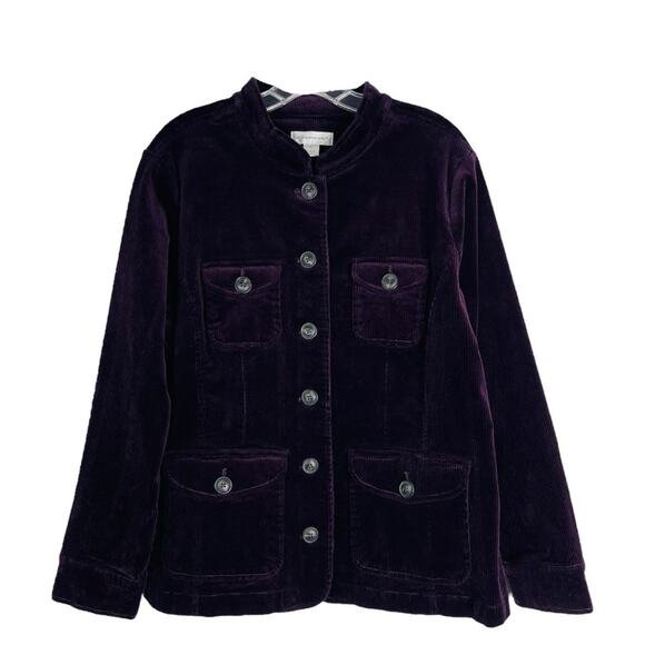 Vintage purple plum corduroy button preppy chore jacket XL - Picture 1 of 6